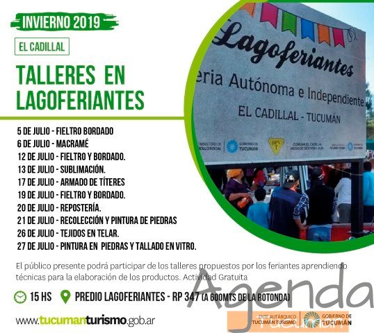 05 al 27 de Julio – Talleres en Lagoferiantes