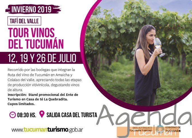12, 19 y 26 de Julio – Tour Vinos del Tucumán
