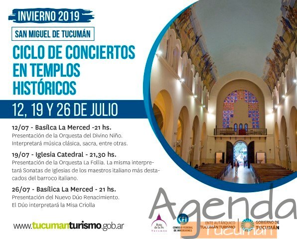 12, 19 y 26 de Julio – Ciclo de conciertos en Templos Históricos