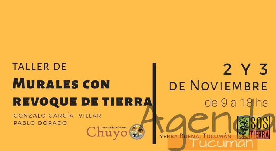 02 y 03 de Noviembre – Taller de Murales con revoque de tierra