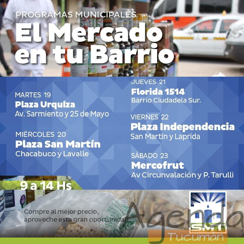 Mercado en tu Barrio de esta semana