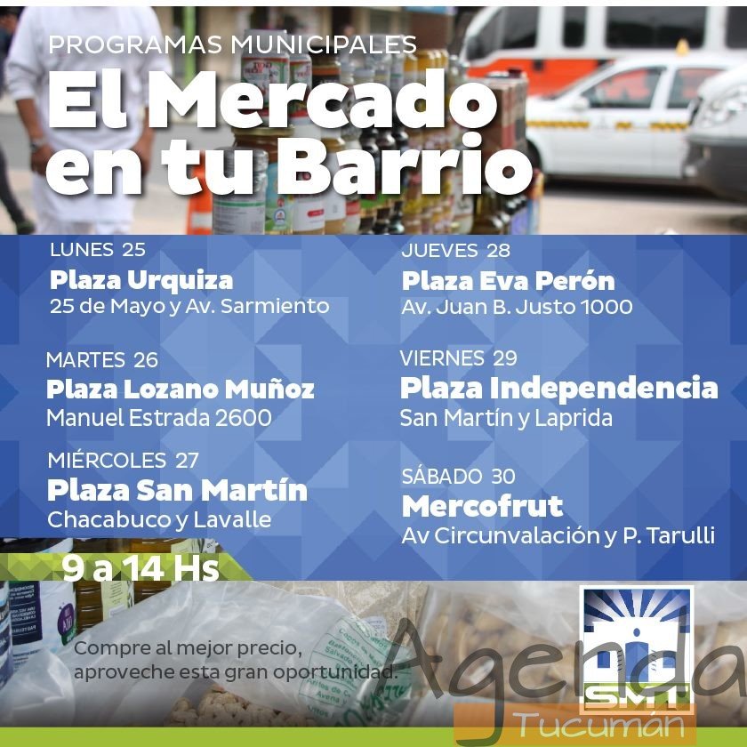 Mercado en Tu Barrio de esta semana