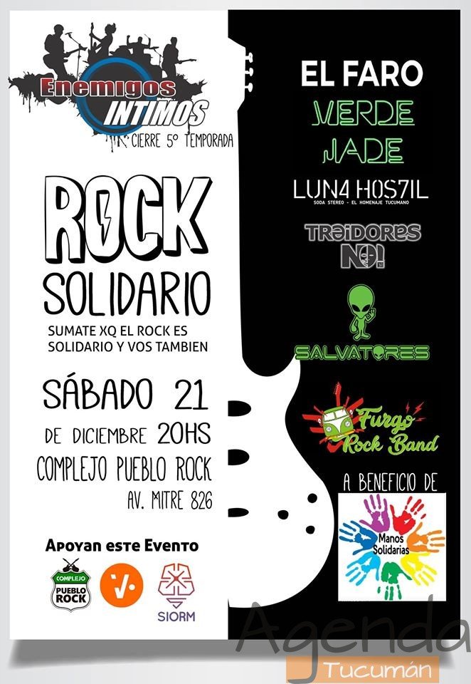 21 de Diciembre | Rock Solidario a Beneficio de Manos Solidarias