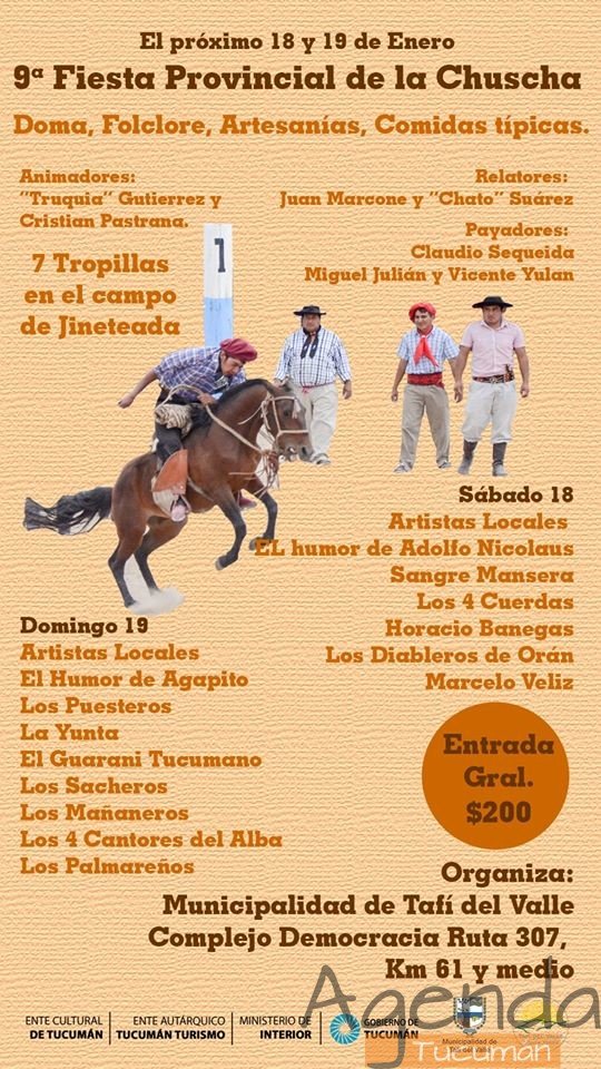 Sábado y domingo Fiesta Provincial de la Chuscha