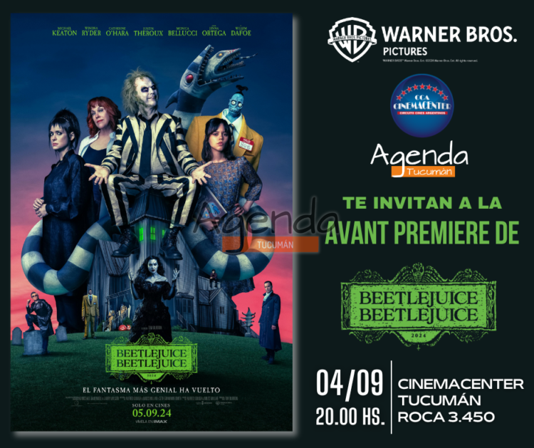 Primeros Ganadores para la Avant Premiere de Beetlejuice Beetlejuice